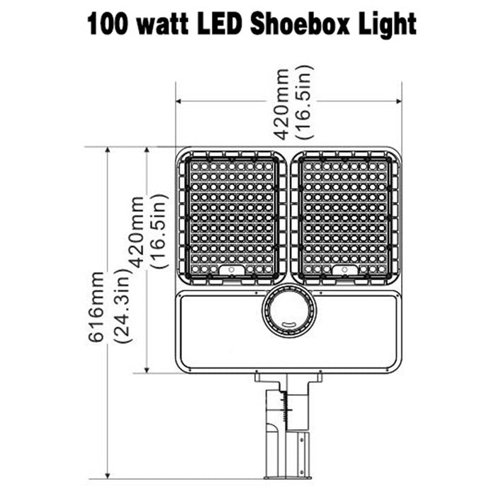 320 Watts LED Shoebox Lights Fixture 5000K