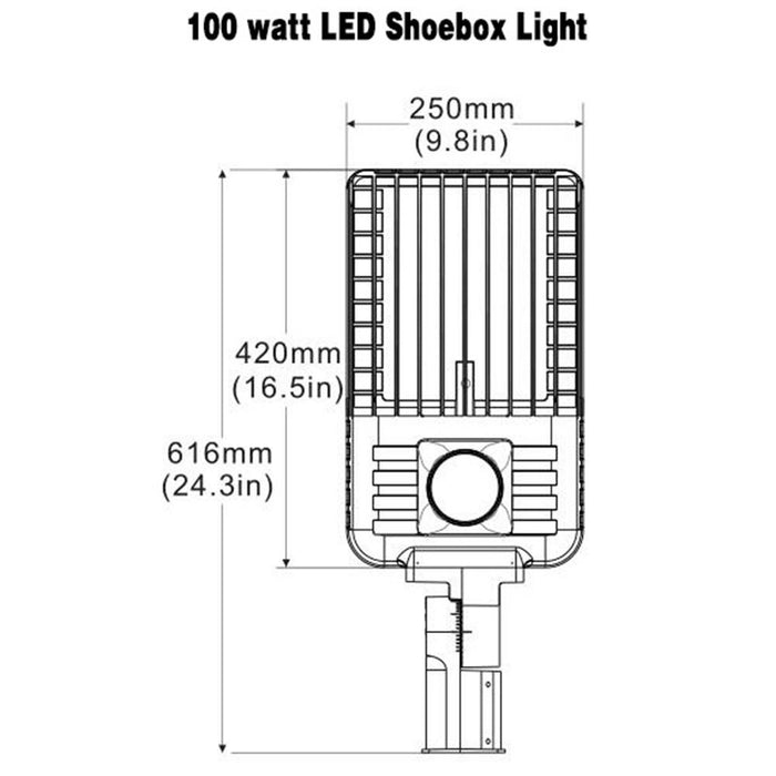 100 Watts LED Shoebox Area Light 13000LM