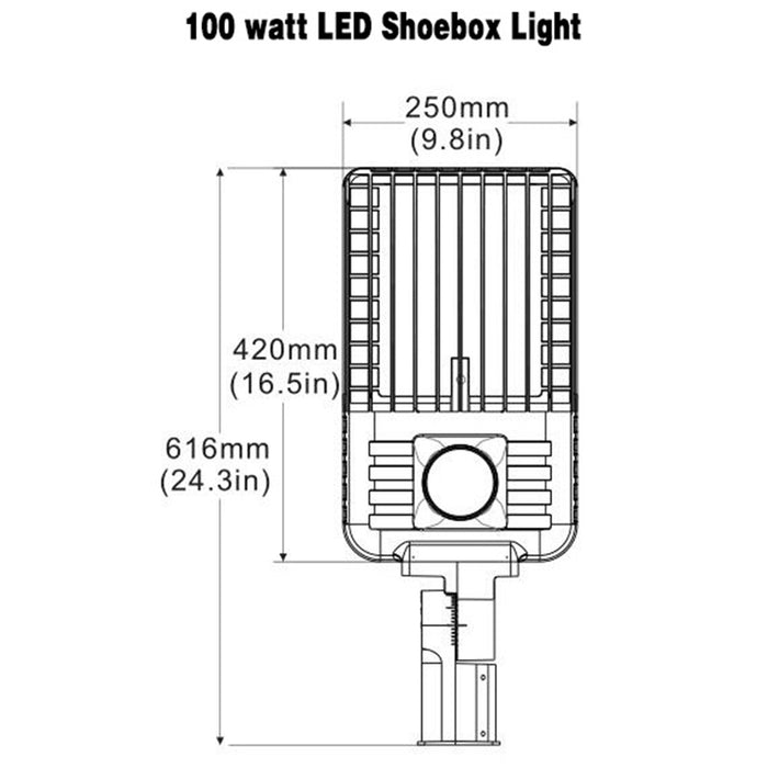 400W Metal Halide Replacement LED Shoebox 150W 19500LM
