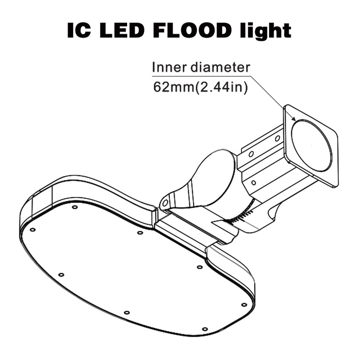 IC Driver Led Flood Light-60 Watt-Sliffiter Mount